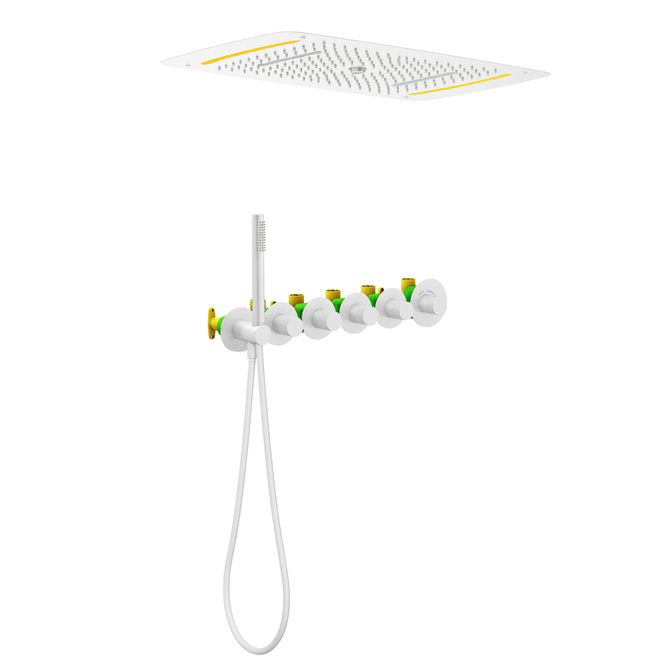 душевая система скрытого монтажа timo saona sx-2319/16sm matte white с термостатом