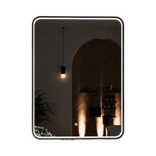 зеркало benetto ellisse 80x60 с подсветкой, черный