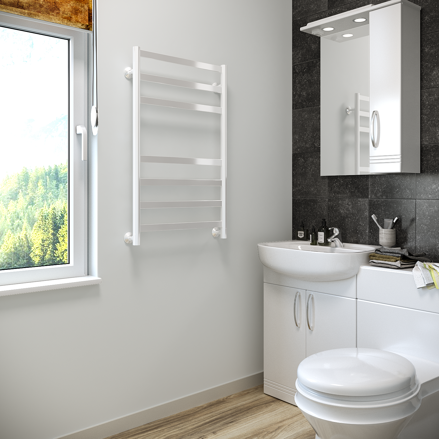 полотенцесушитель водяной stinox maxima 50x80 белый глянец
