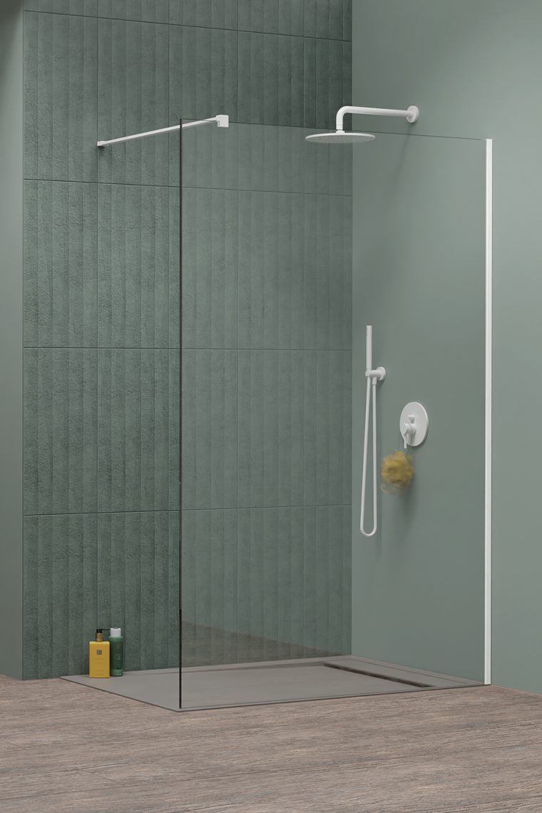 душевой уголок radaway modo new white ii 130x200 стекла прозрачные, профиль белый