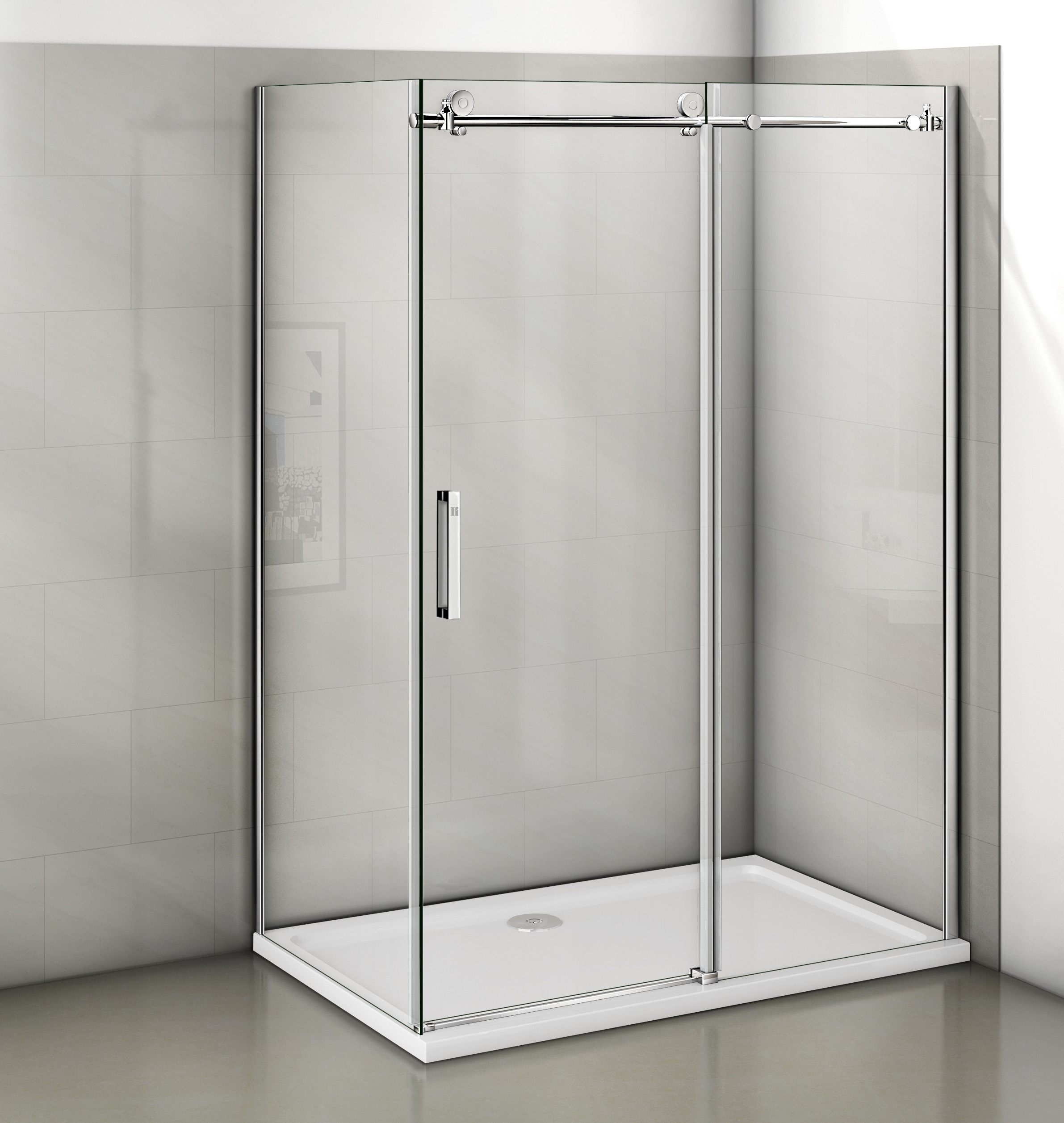 душевой уголок gooddoor puerta wtw+sp 110x90 прозрачное стекло / профиль хром