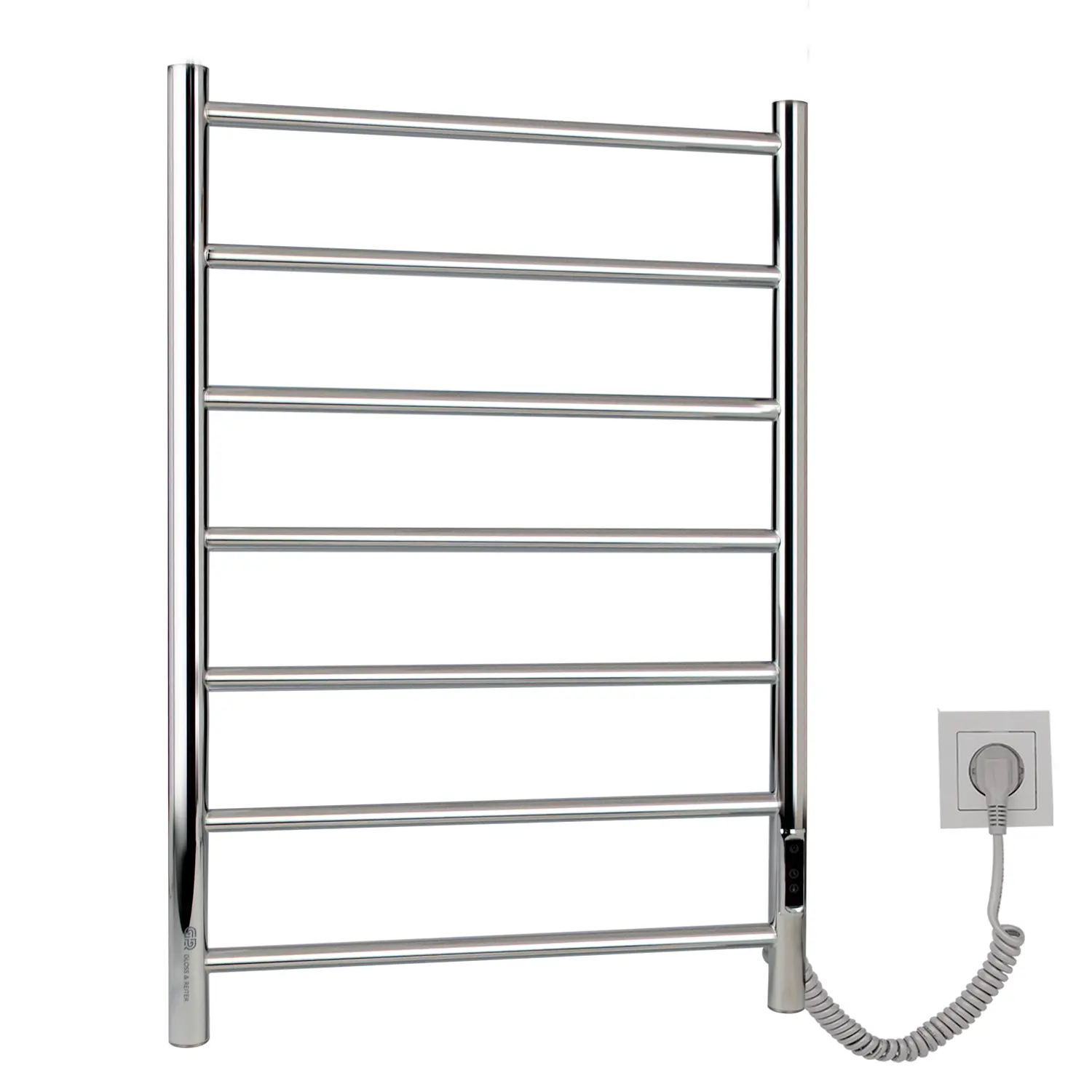 полотенцесушитель электрический gloss&reiter e2.l.50x80.l7.lines (timer) хром