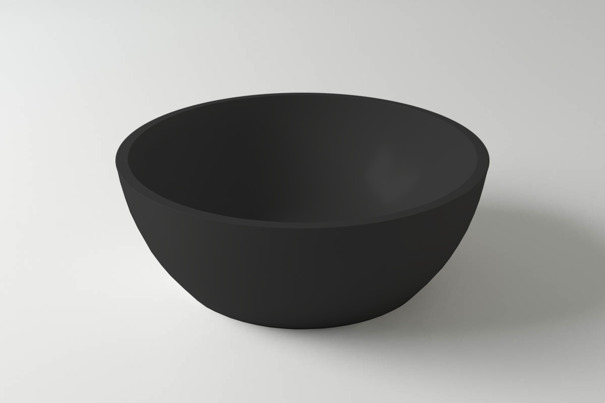 умывальник накладной holbi moon 44x44 sc черный матовый
