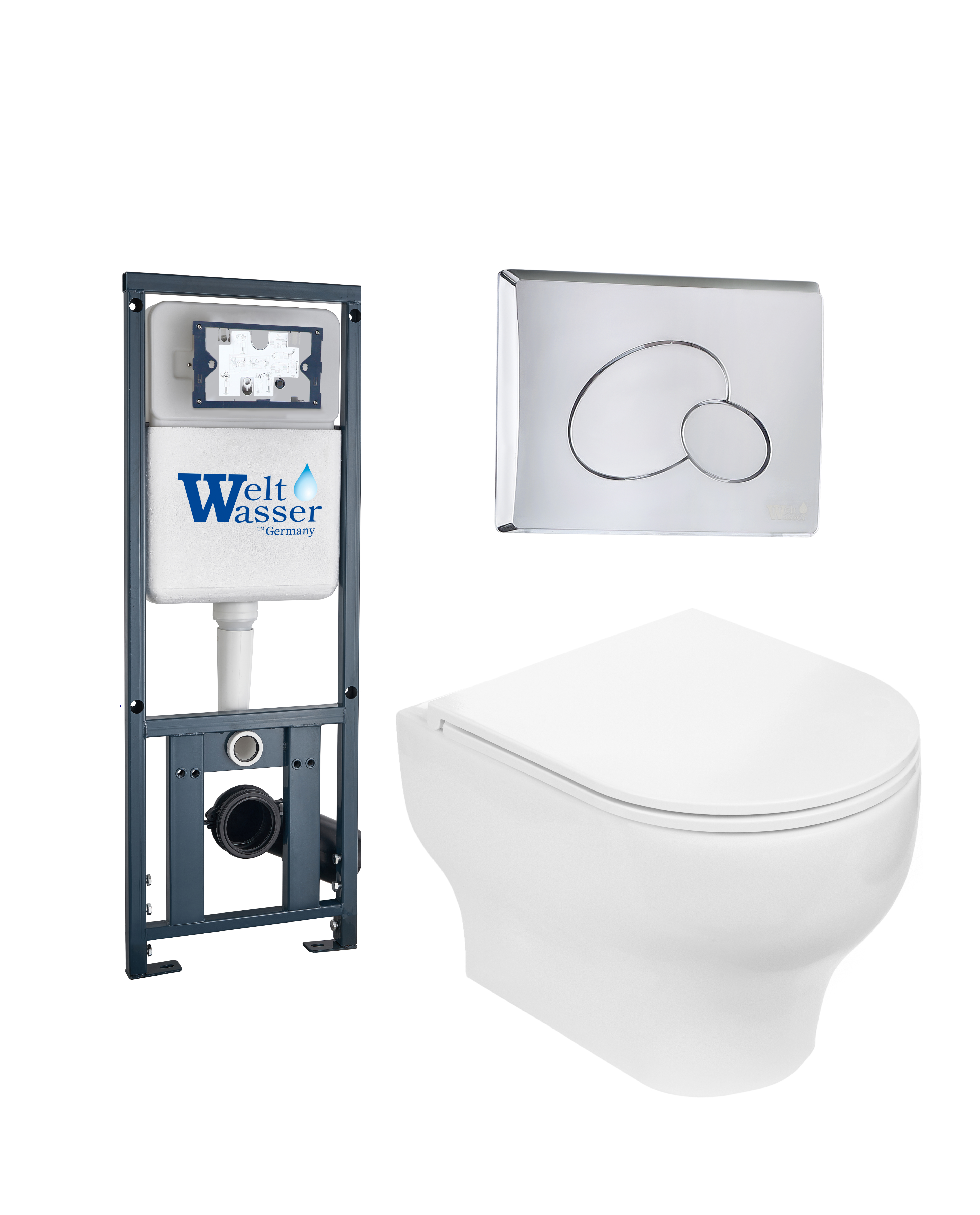 комплект welt-wasser marberg 410 + erlenbach 004 gl-wt + mar 410 rd с клавишей хром