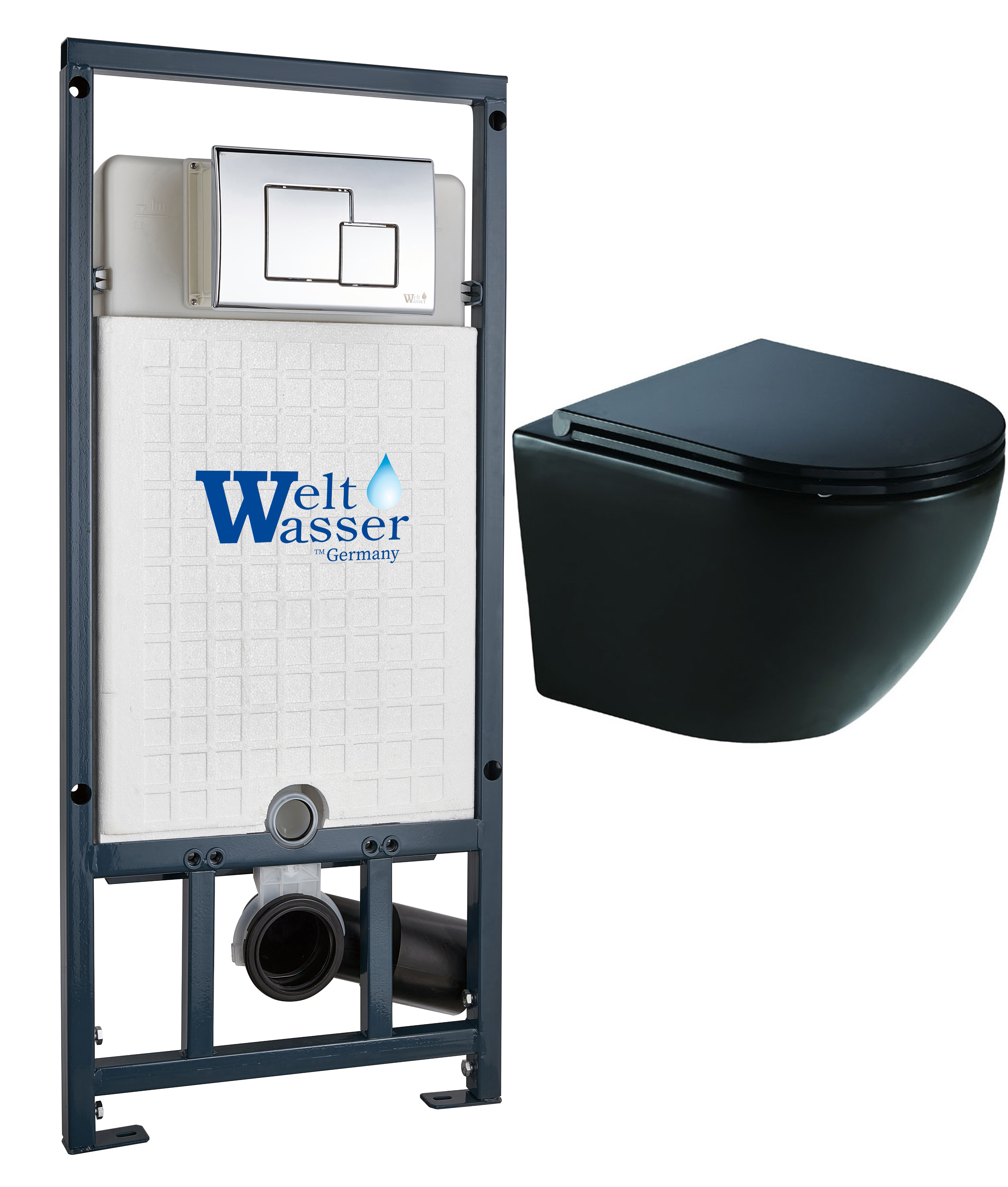 комплект инсталляции welt-wasser marberg 507 с унитазом merzbach 041 xl mt-bl и клавишей смыва mar 507 se gl-wt белый глянец