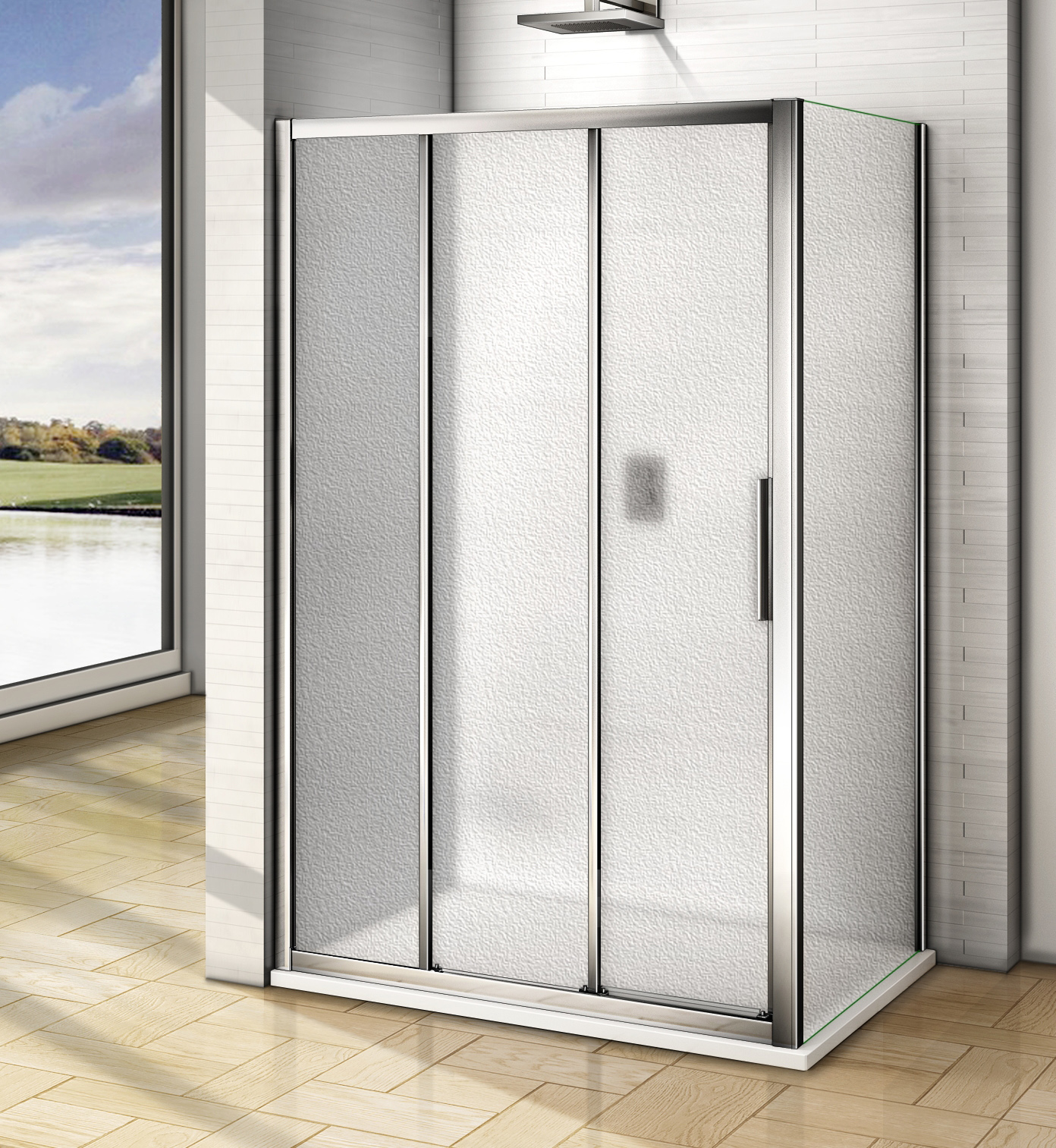 душевой уголок gooddoor orion wtw+sp 100x80 стекло грейп / профиль хром