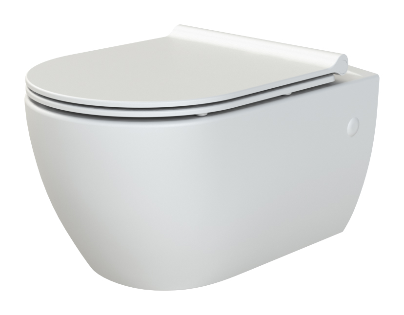 унитаз подвесной boheme bianca 963-set-2-w 37x52,5 с функцией биде, сиденье duroplast, soft close