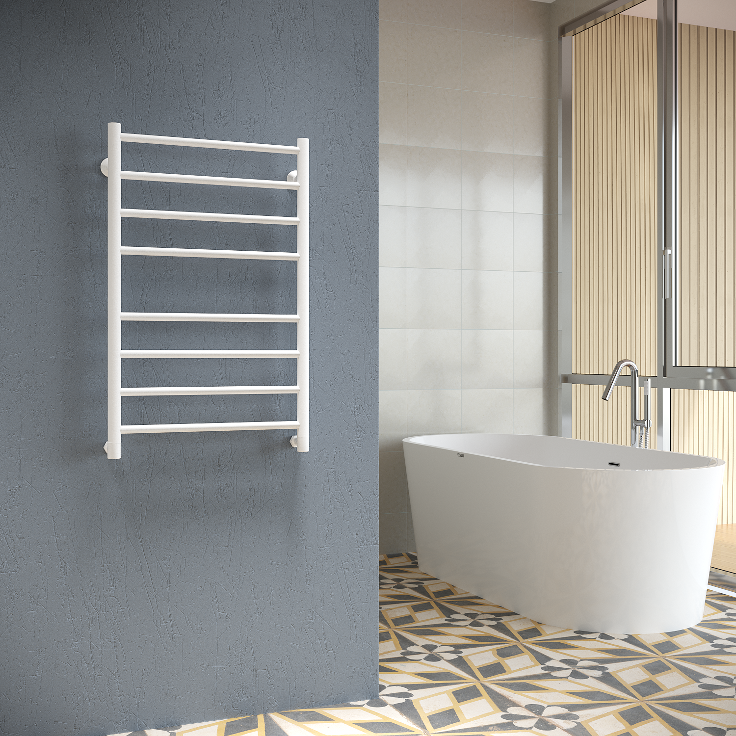 полотенцесушитель водяной stinox toscana 50x80 белый матовый
