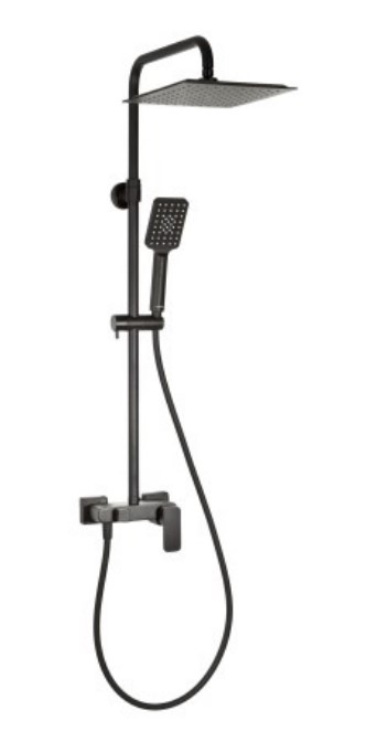душевая система со смесителем valvex loft black 2455750 черная