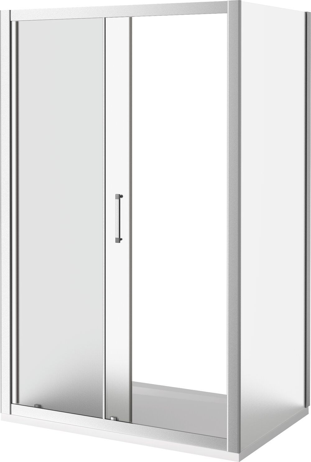душевой уголок gooddoor latte wtw+sp 110x70 стекло грейп / серебристый профиль