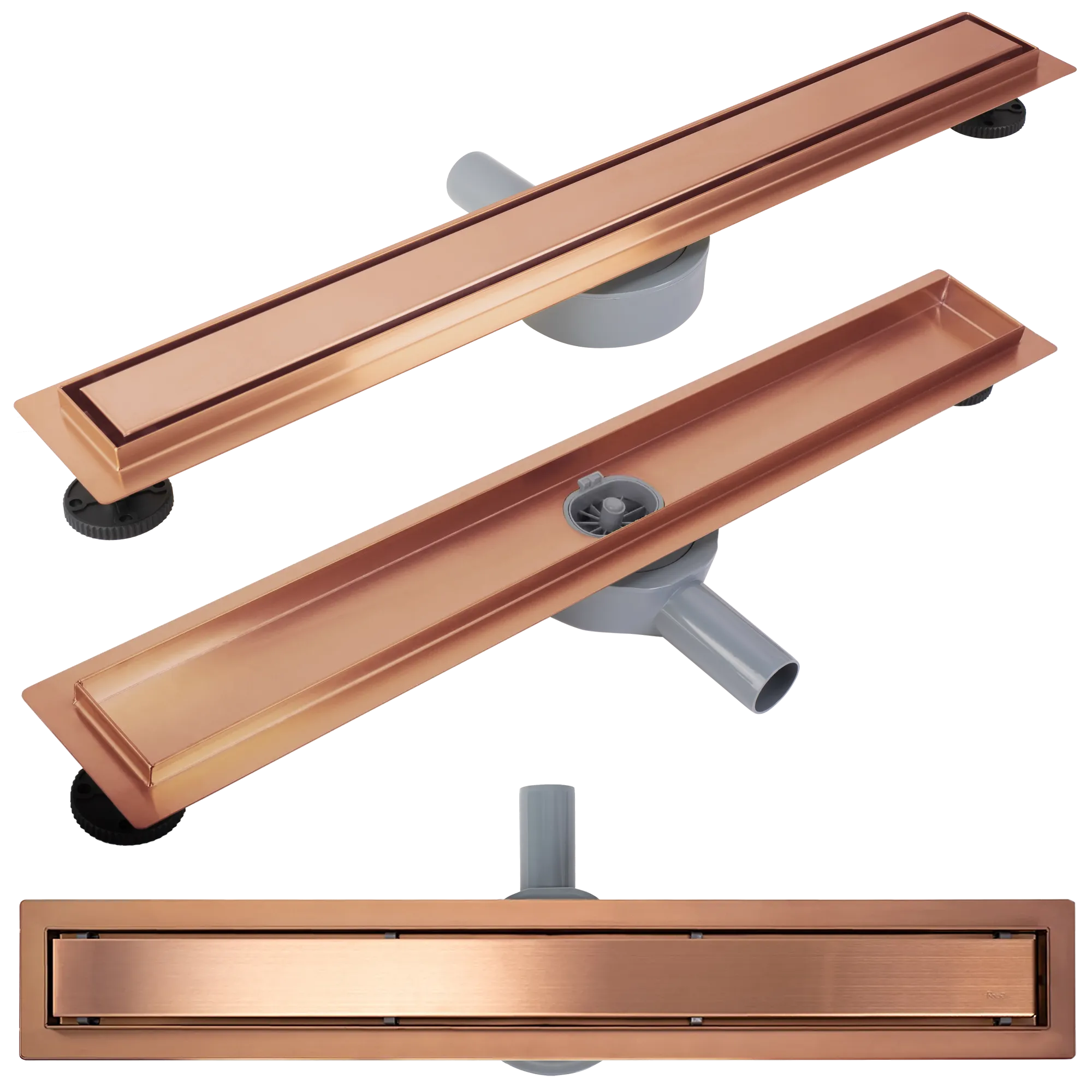 душевой лоток rea neox pro brushed copper 60 медь матовая