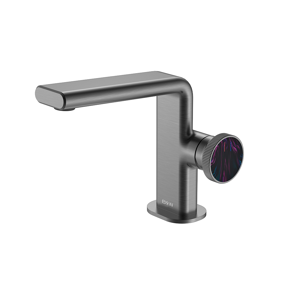 смеситель для умывальника black&white gravity gf-7207-gm графит