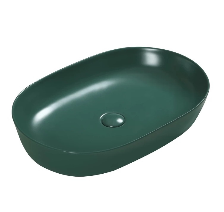 умывальник santiline sl-1017g 60x40 зеленый матовый