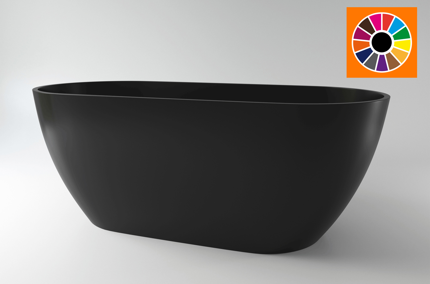 ванна каменная holbi venus 170x80 sc цветная матовая ral