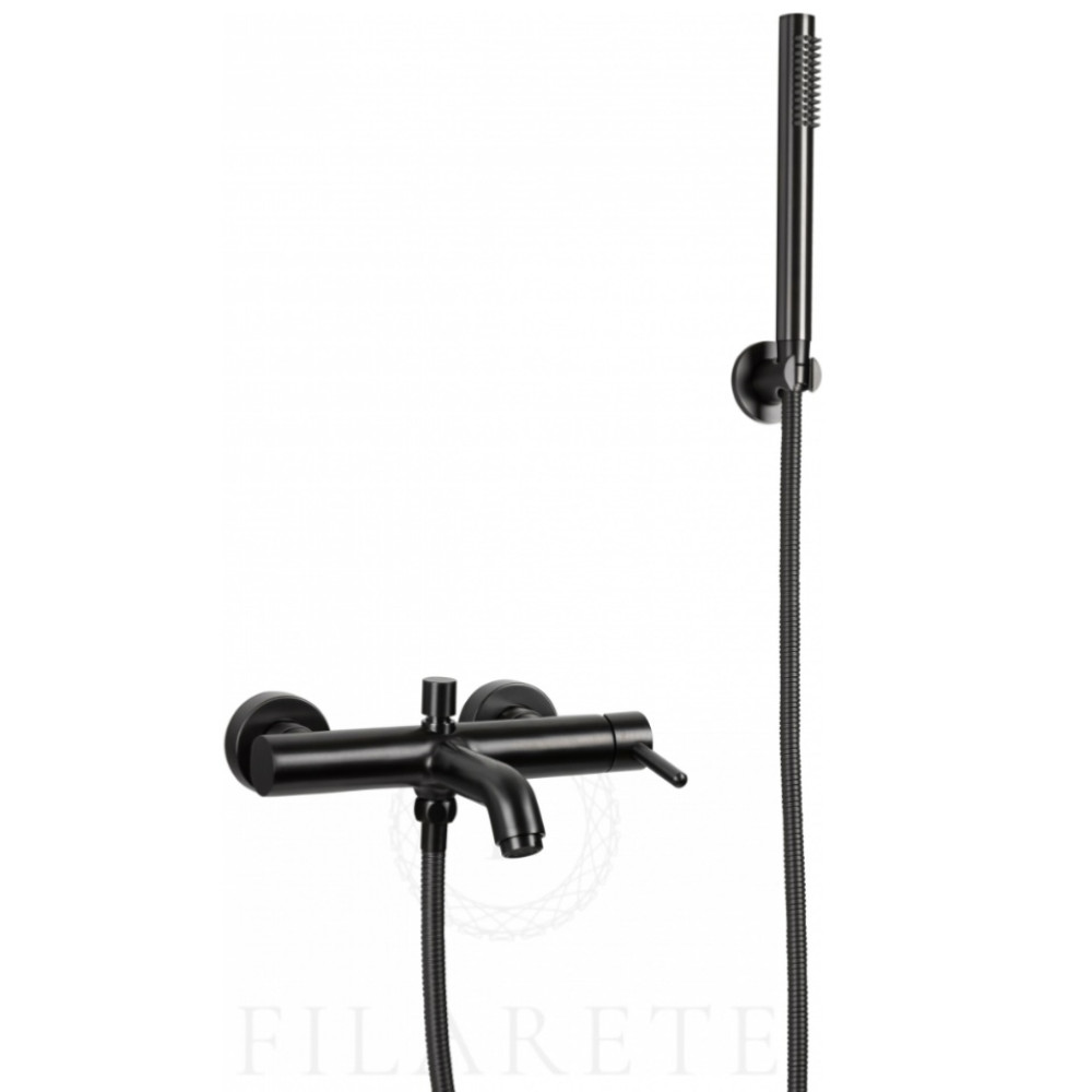 смеситель для ванны filarete roun fl2120bg оружейная сталь