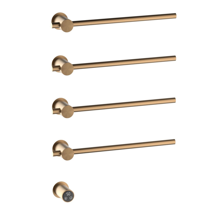 полотенцесушитель электрический timo saona 040/19sm brushed rose gold, встроенный, черное золото