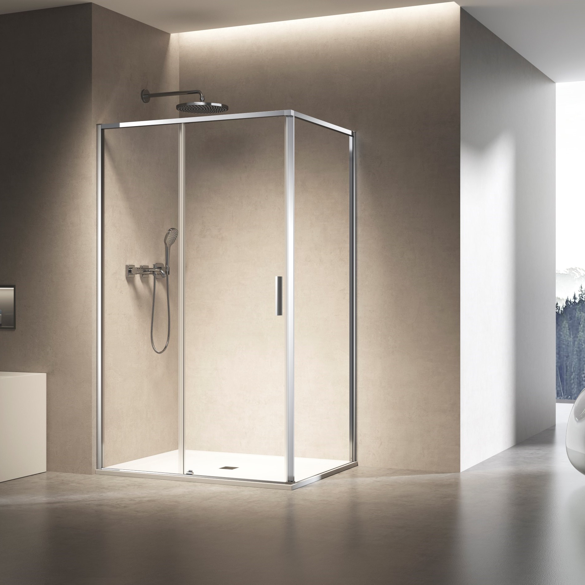 душевой уголок vincea slim 8mm vsr-6sl8012cl 120x80 прозрачное стекло / профиль хром