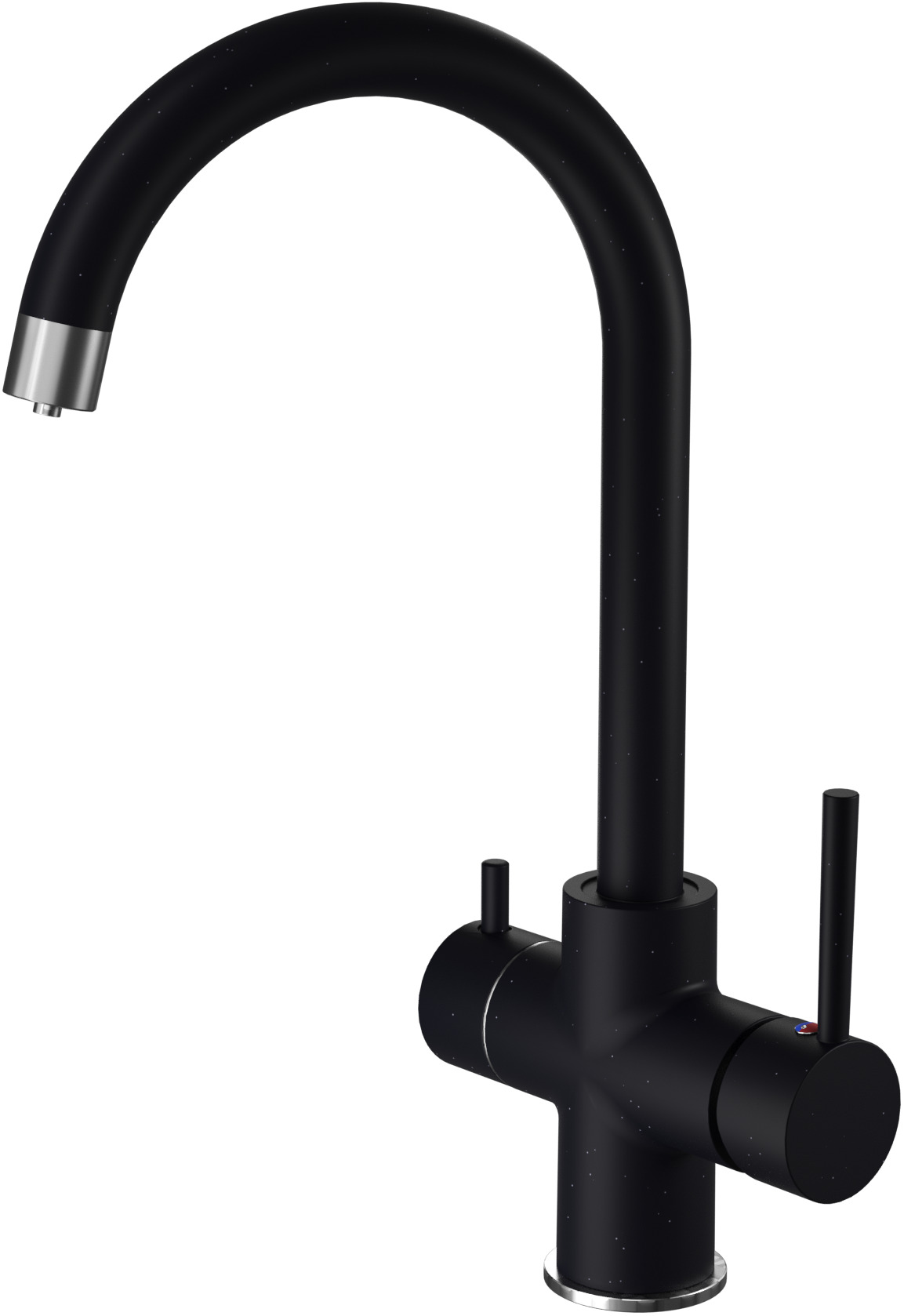 смеситель для кухни granfest quarz gf-z5422 черный