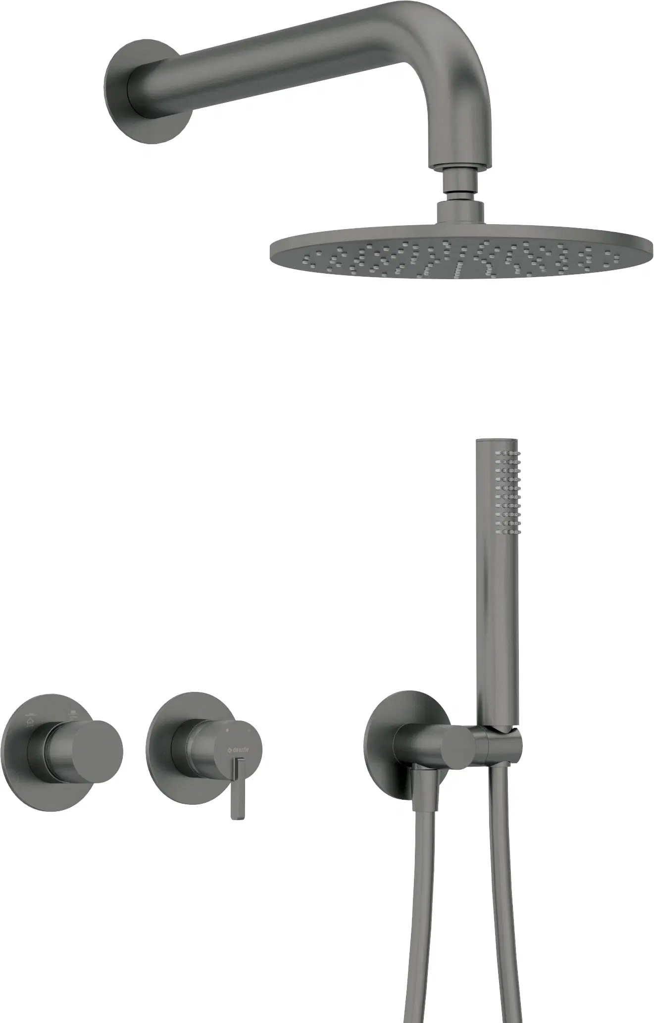 душевая система скрытого монтажа deante silia titanium nqs_d0yk титан