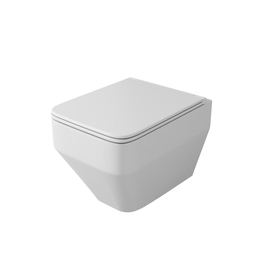 унитаз подвесной owl eld ruta-h 52,5x35 безободковый, сиденье duroplast с микролифтом