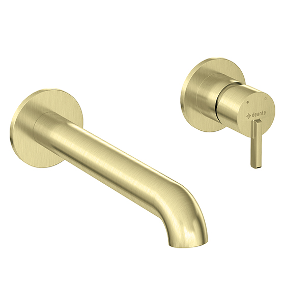 смеситель для умывальника deante silia gold br bqs_r54l брашированное золото