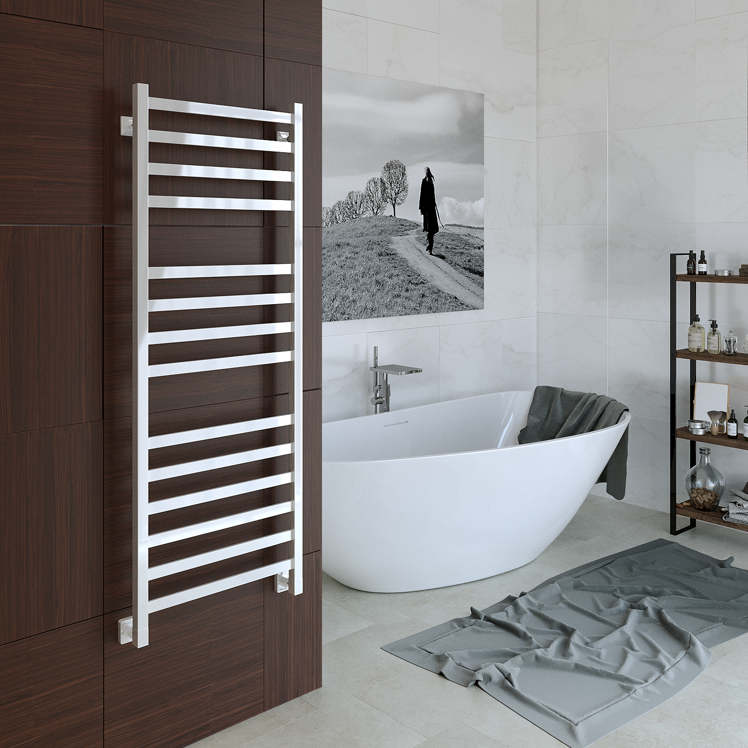 полотенцесушитель водяной stinox prestige luxe 50x140 белый глянец