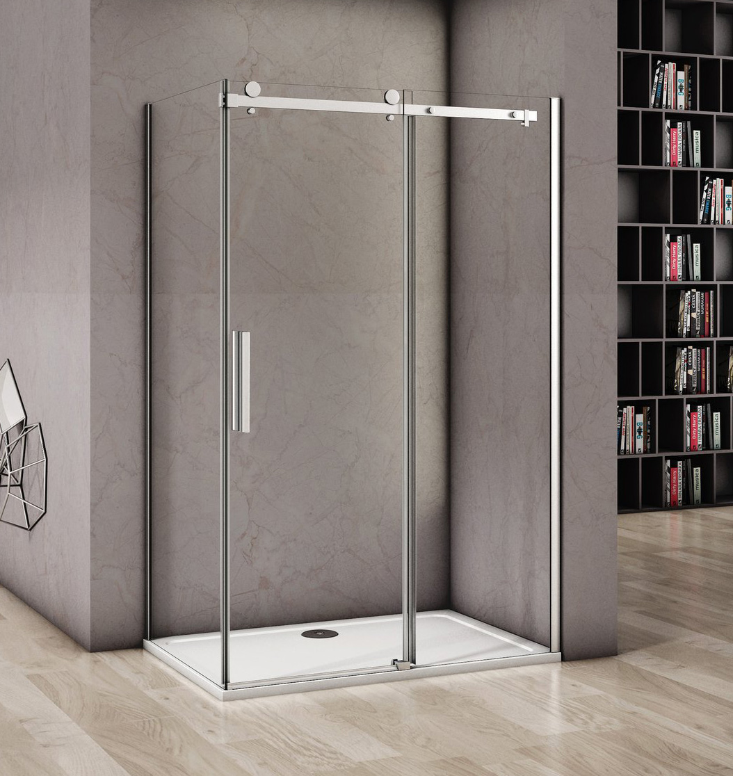 душевой уголок gooddoor altair wtw+sp 130x80 прозрачное стекло / профиль хром