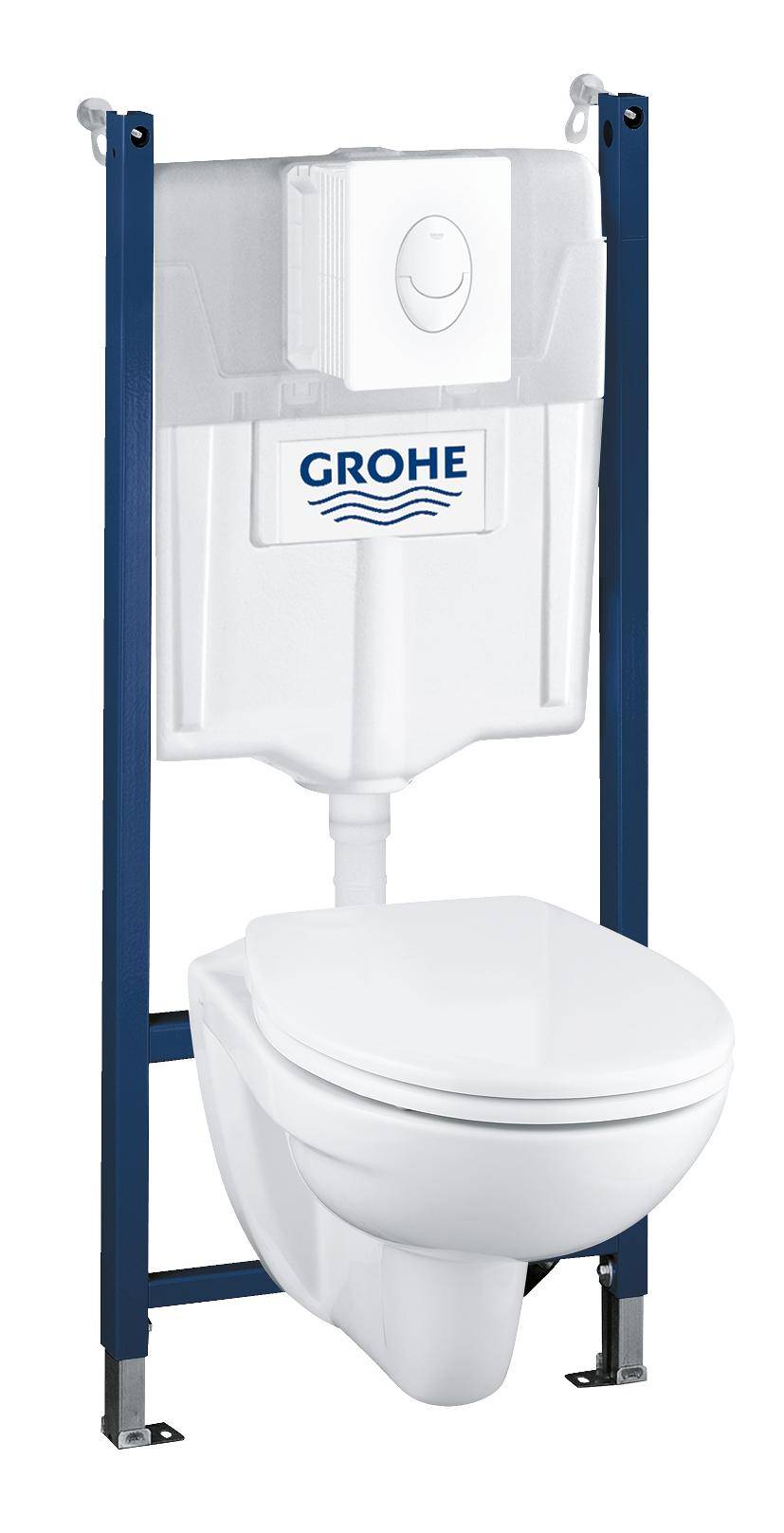инсталляция grohe solido 39116000 с унитазом и панелью смыва