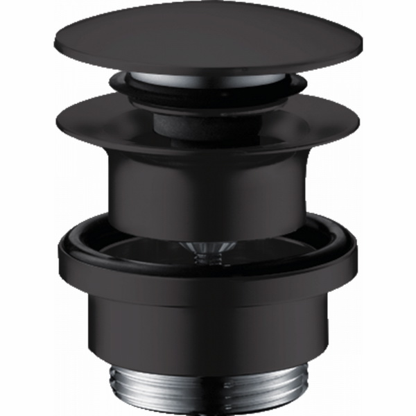 донный клапан hansgrohe push-open 50100670 черный матовый