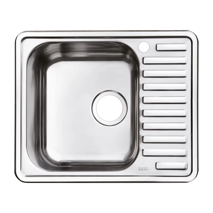 кухонная мойка iddis strit str58pli77 58,5x48,5 чаша слева, хром