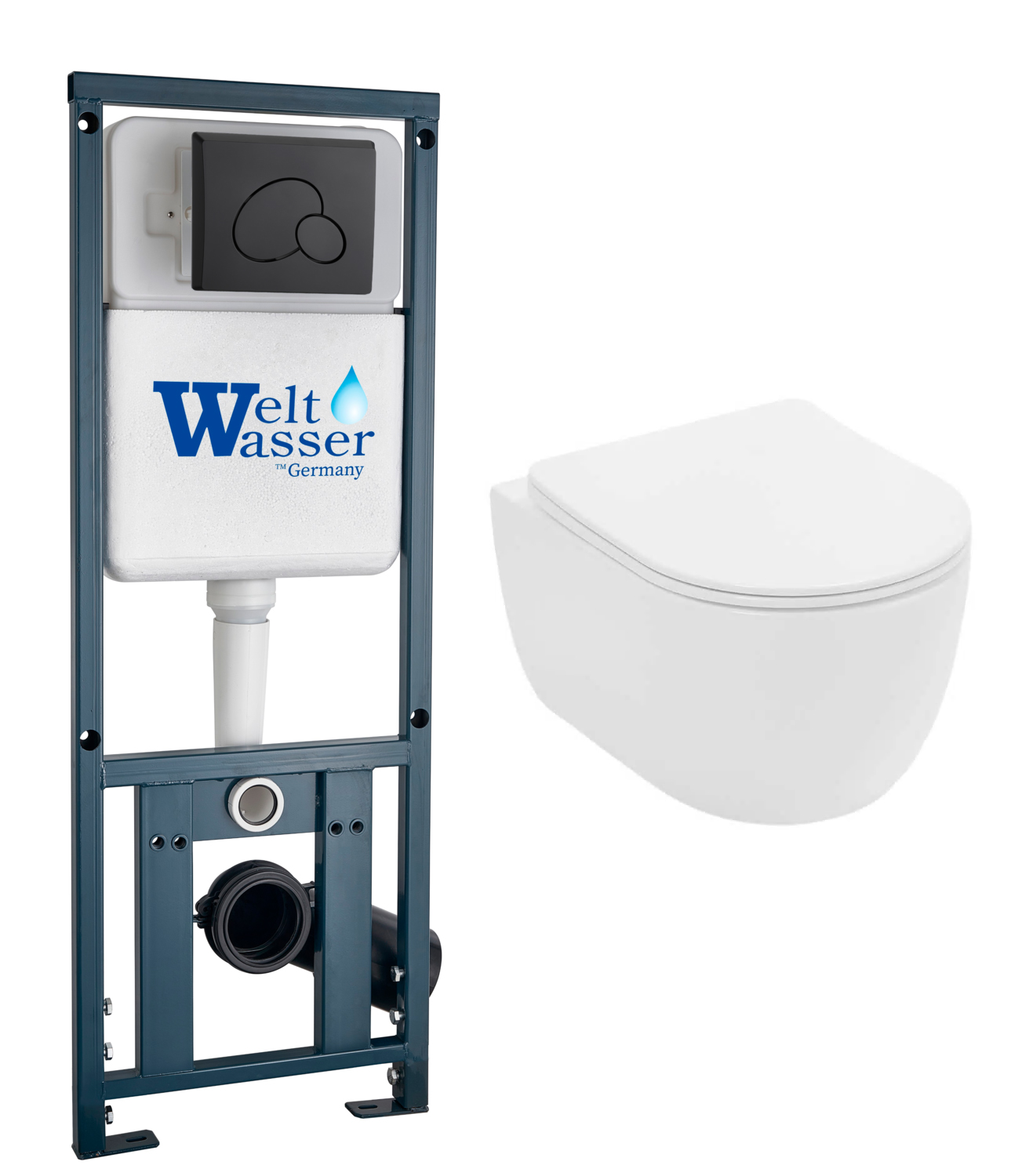 комплект инсталляции welt-wasser marberg 410 rd bl с унитазом lekvo s-801
