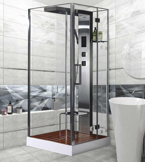 душевая кабина acquazzone nikita 90sw 90x90 с турецкой баней (дверь справа)