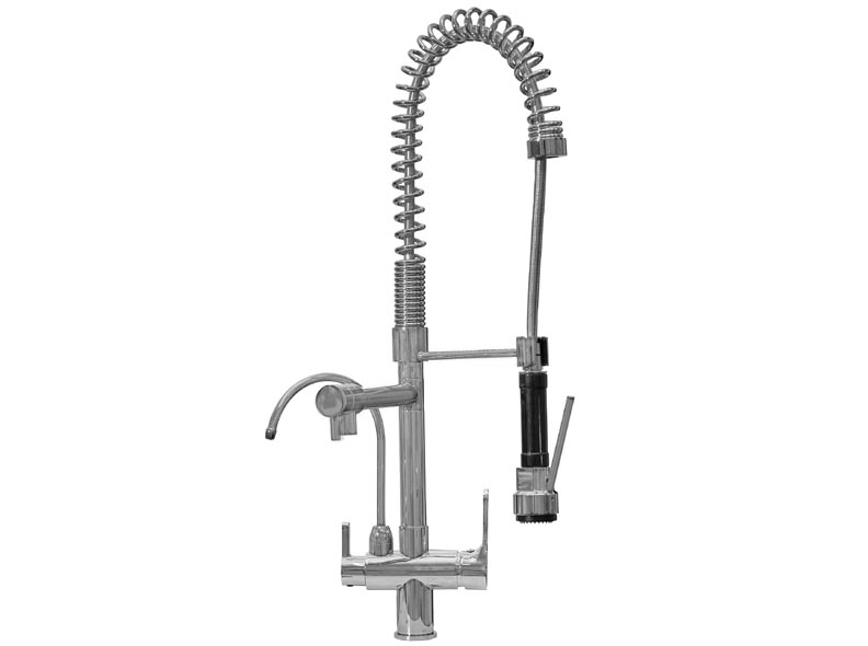 смеситель для кухни ahti kemi km803020 с краном для фильтрованной воды, хром