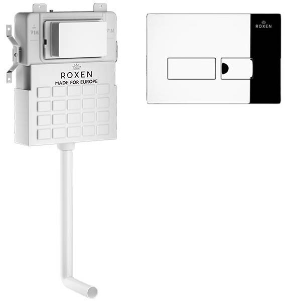комплект roxen attach 3в1 925621 клавиша хром глянцевый