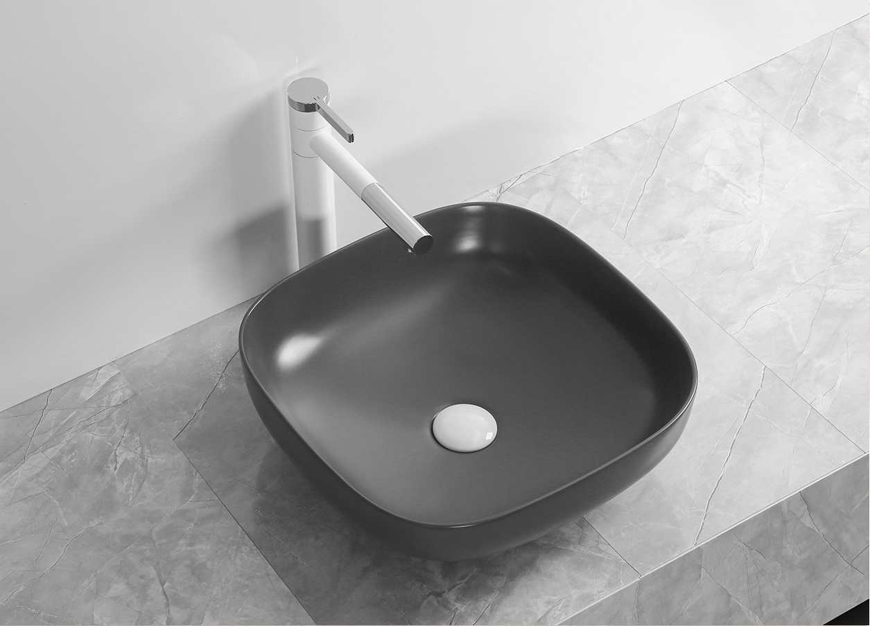 умывальник накладной cerutti spa cr2677 42x42 черный матовый