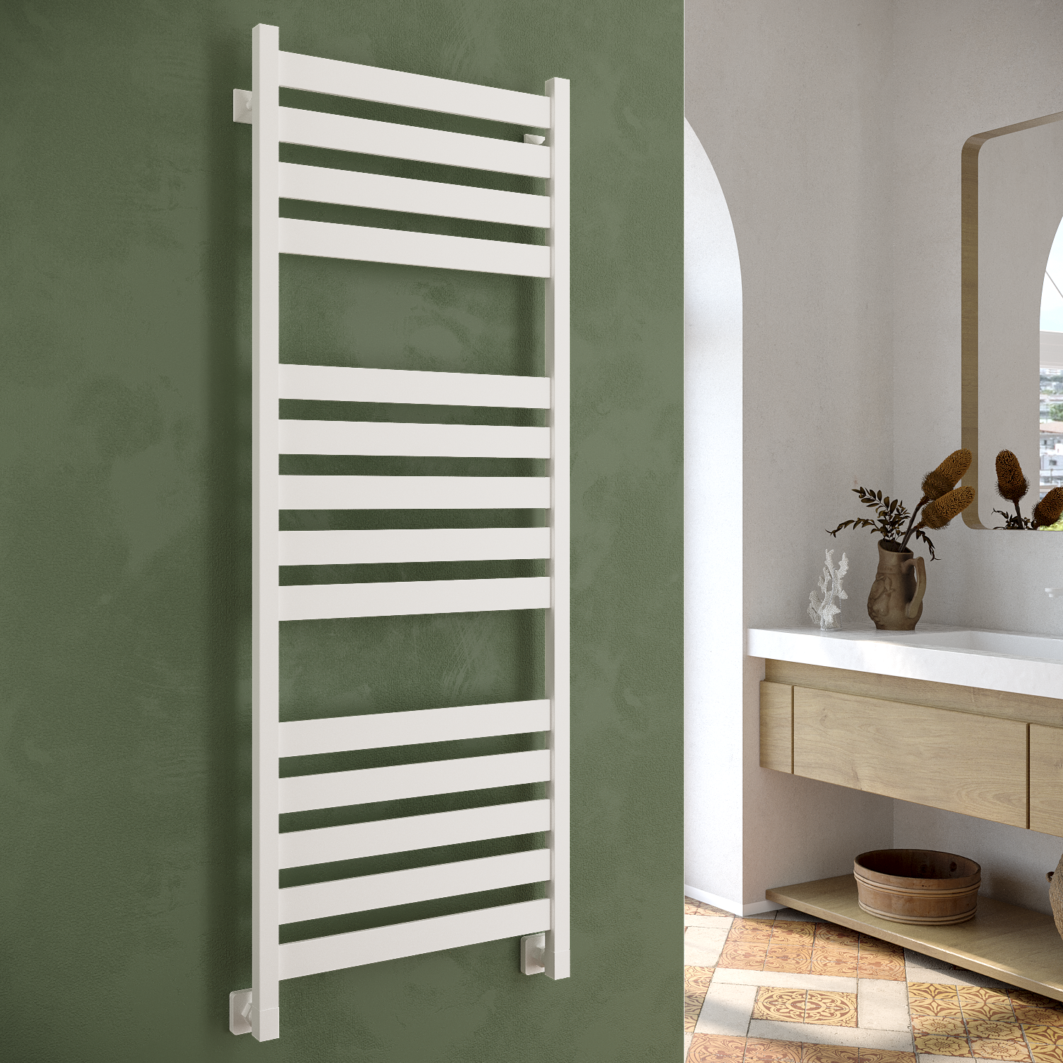 полотенцесушитель водяной stinox sanremo luxe 50x140 белый матовый
