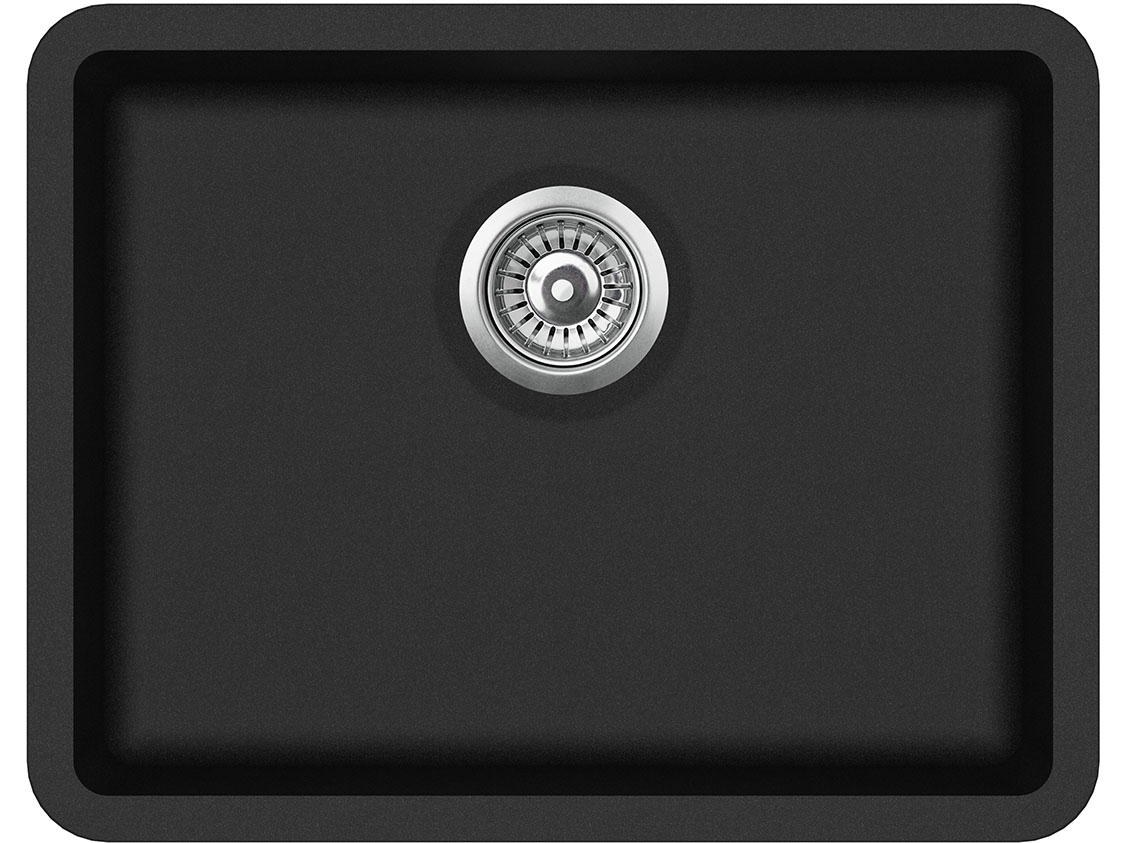 кухонная мойка aquasanita arca sqa 102 601 w 58,5x46 black metallic