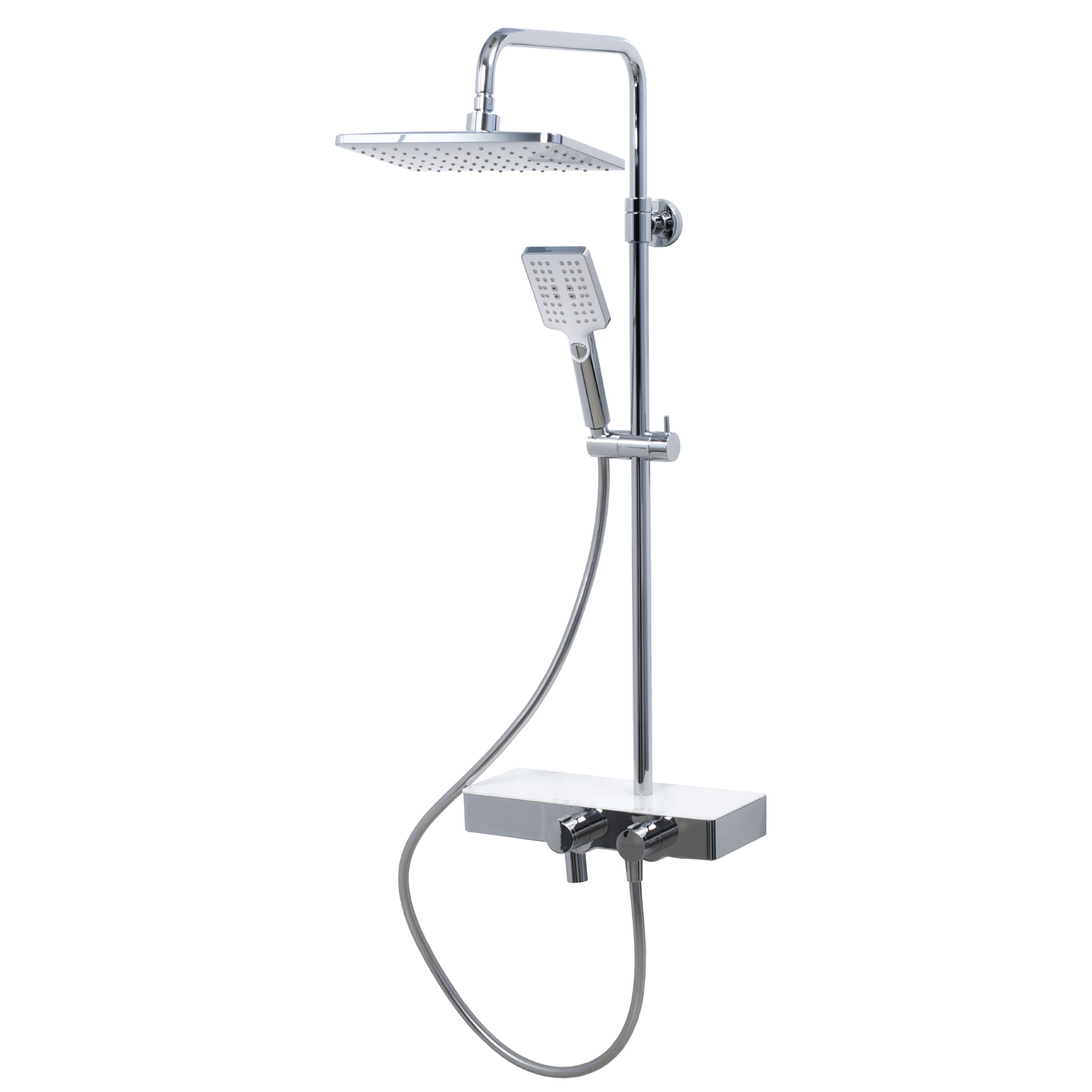 душевая стойка wasserkraft thermo a11301 с термостатическим смесителем, хром