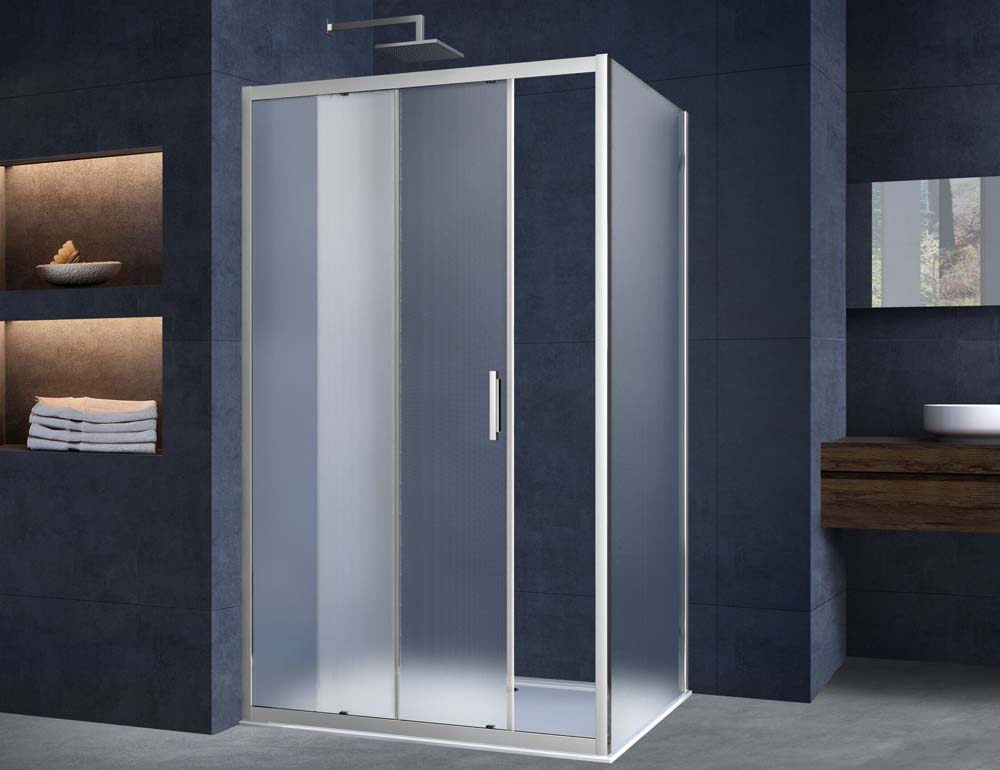 душевой уголок vincea alpha vsr-3al9013mt 130x90 стекло матовое / профиль хром