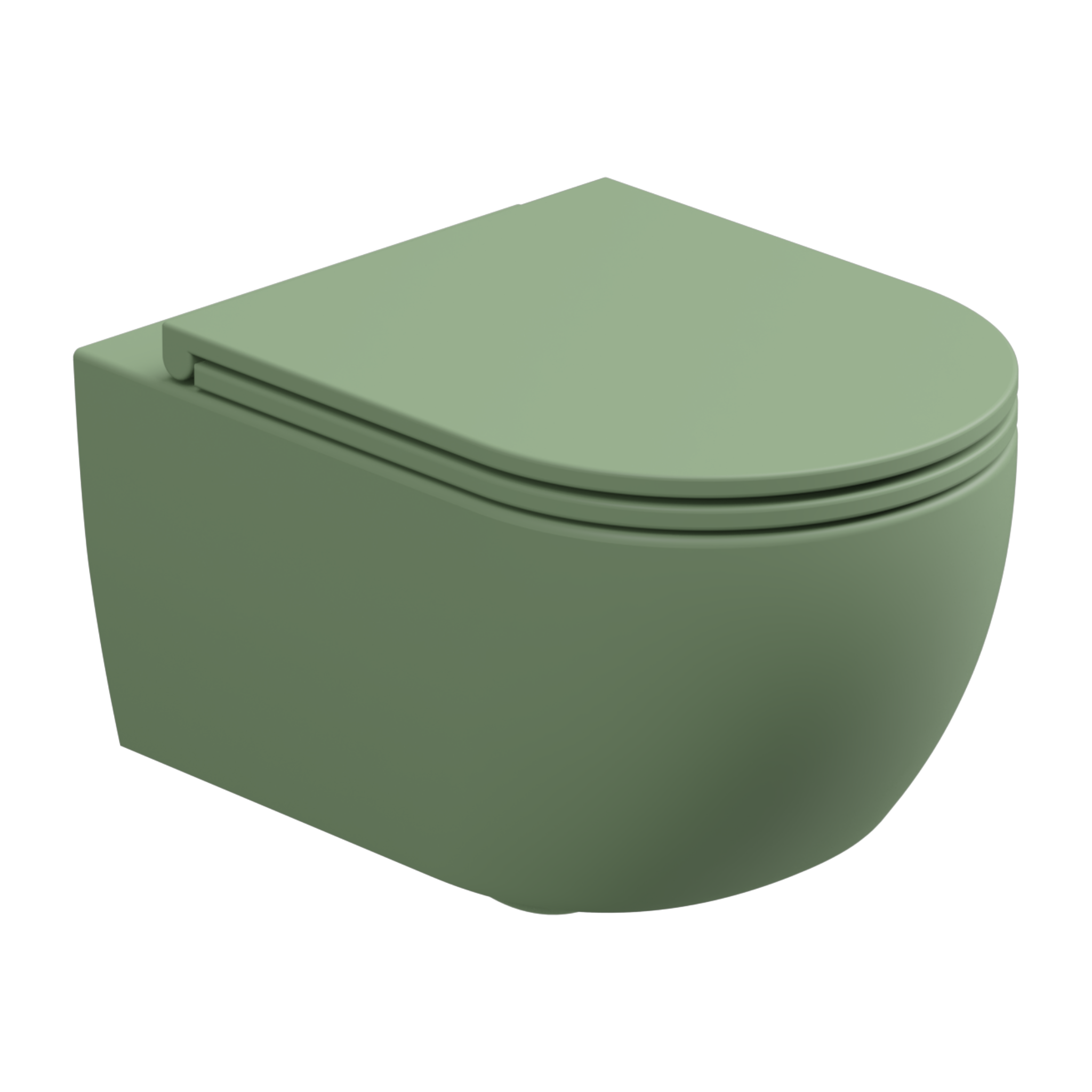 чаша подвесного унитаза gsg ceramic design like lkwcso031 36x52,5 без сиденья, salvia matt