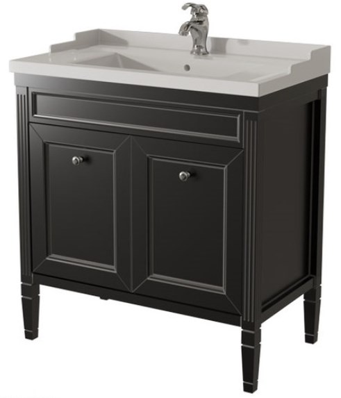тумба напольная caprigo albion 80 10312-b042 черный глянец