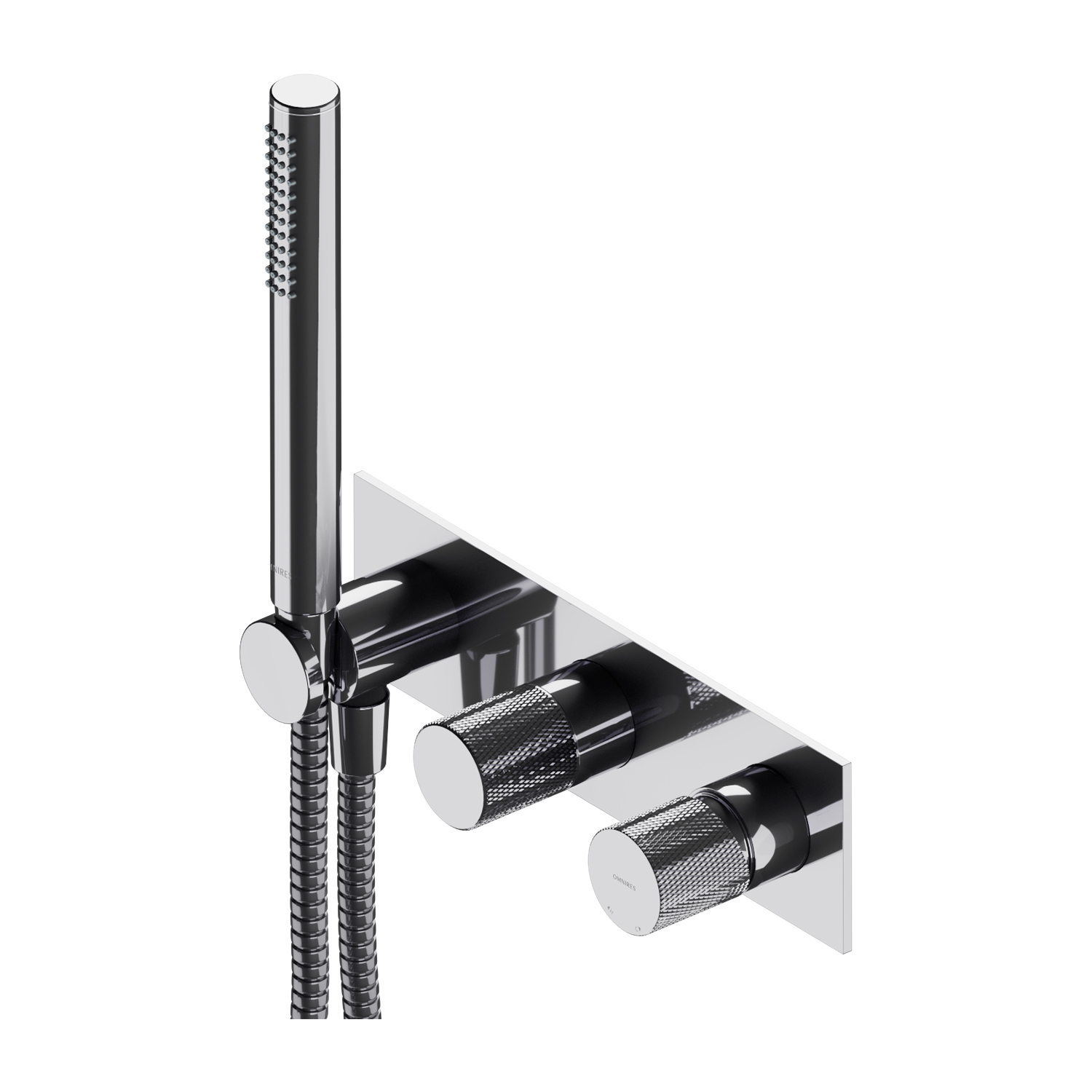 смеситель для ванны и душа скрытого монтажа omnires contour ct8035/1cr хром