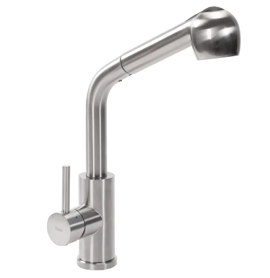 смеситель для кухни rea troy brush steel rea-b6301 никель