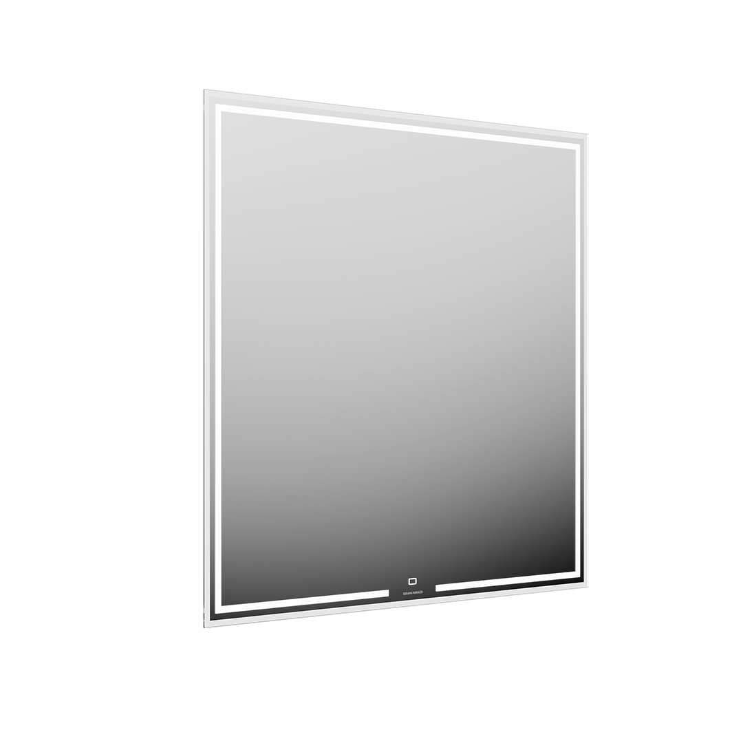 зеркало kerama marazzi mio.mi.80\wht 80x80 белое с подсветкой