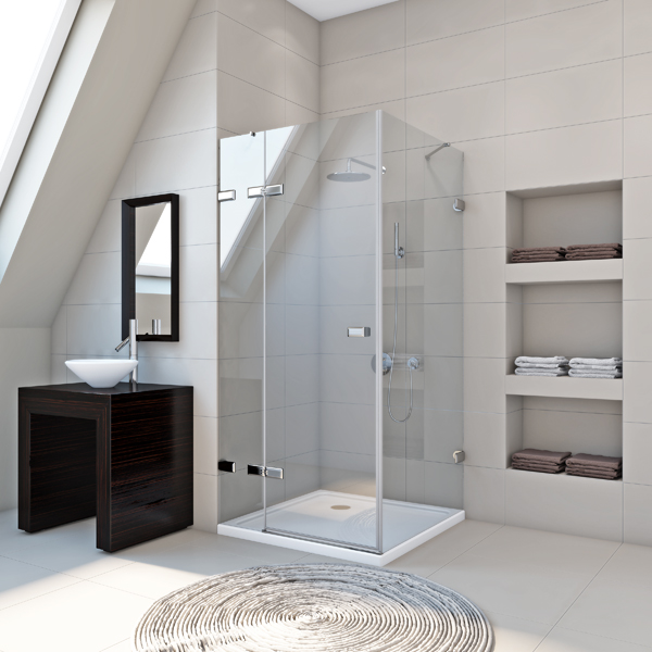 душевой уголок gutewetter trend square gk-863 100x100 (золото металлик/стекло бесцветное two)