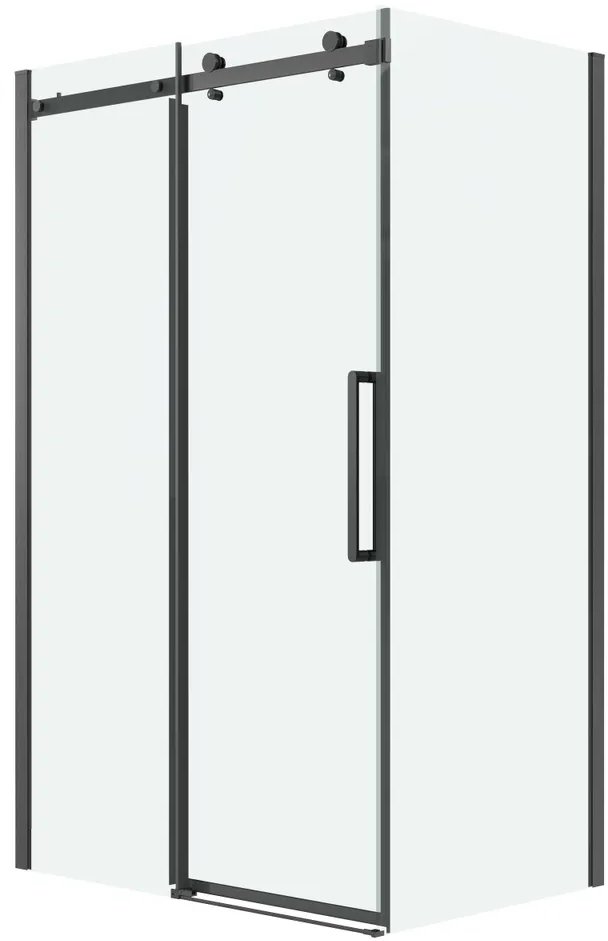 душевой уголок grossman classic 130x90 стекла прозрачные, профиль графит