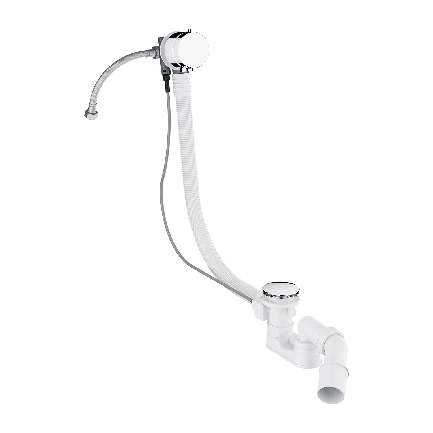 сифон для ванны omnires tk122-plus-3.01+64-scr хром