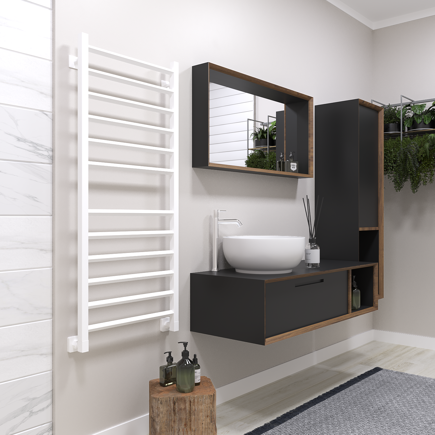 полотенцесушитель водяной stinox sorento 50x120 белый матовый