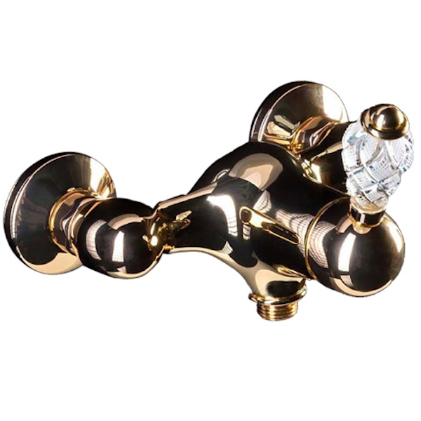 смеситель для душа boheme crystal 284-crst золото, ручки хрусталь