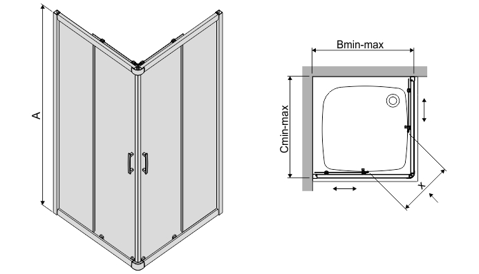 Душевой уголок Gutewetter Slide Square GK-863A 155x85 (хром) фото 7 душевой уголок gutewetter slide square gk-863a 155x85 (хром) фото 7